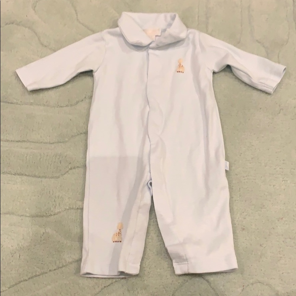 kissy kissy buttoned collared onesie